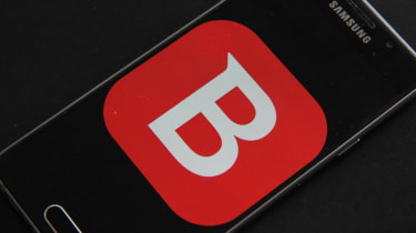 Bitdefender logo on smartphone