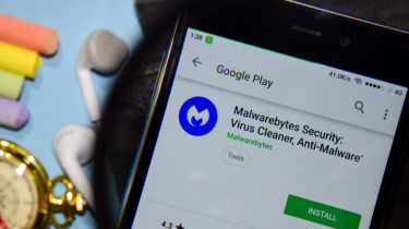 Malwarebytes anti virus software on smartphone 