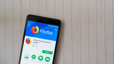The installation Firefox page for the app on an Android device
