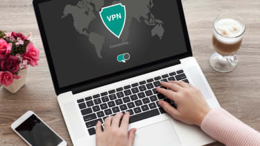 A VPN on a laptop 
