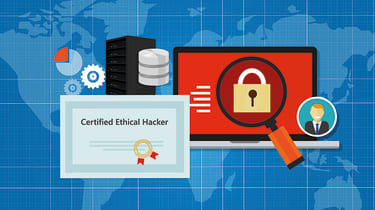 A graphic depiction of an ethical hacker certificate