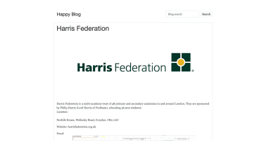 A screenshot from REvil&#039;s Happy Blog displaying Harris Federation details