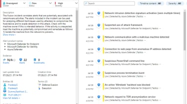 A screenshot of the &quot;multiple alerts&quot; function on Fusion detection for ransomware