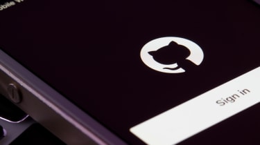The GitHub sign in screen on a smartphone