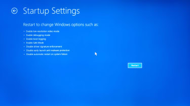 Screenshot of Windows 11&#039;s recovery settings menu