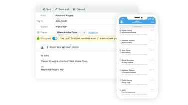 Hushmail seen on desktop and mobile device