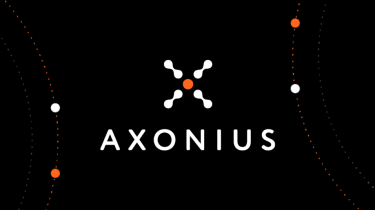 Axonius logo on a black background