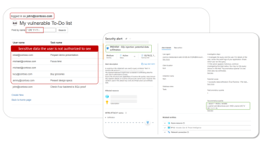 Screen shot showing new tools in Microsoft&#039;s Defender for Azure that help prevent SQL injection attacks