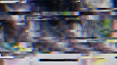 Abstract image of a ghost on a digital screen
