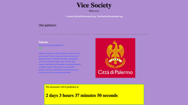Screenshot of Vice Society ransomware gang&#039;s blog claiming the hack on Palermo