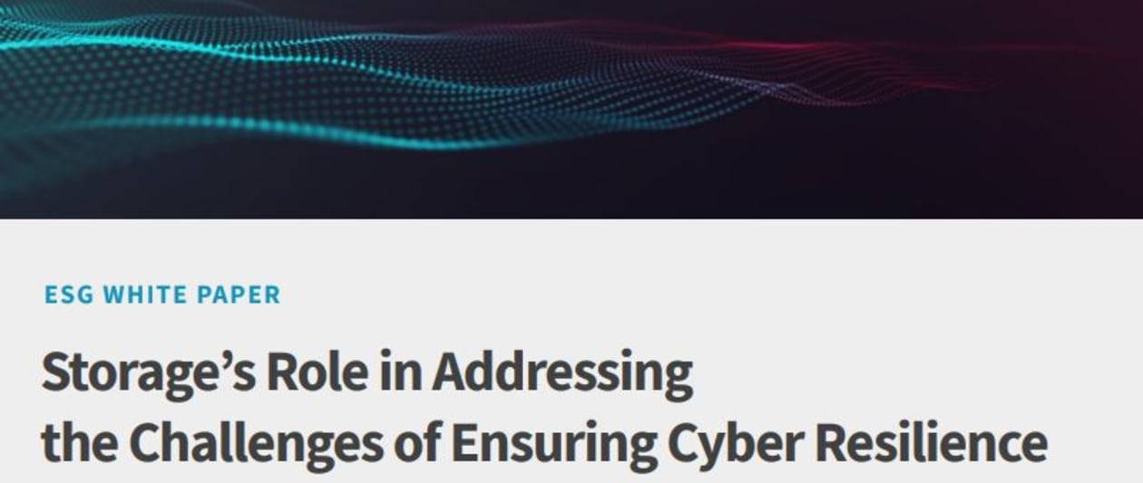 storage's role in addressing the challenges of ensuring cyber resilience