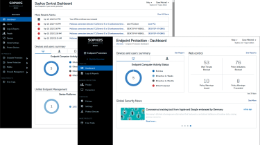 screenshot of sophos endpoint protect in use