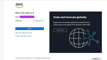 A fake AWS login page uncovered by SentinelOne researchers