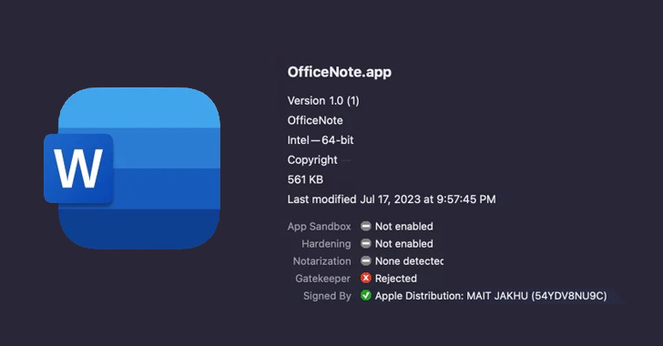 new variant of xloader macos malware disguised as 'officenote' productivity
